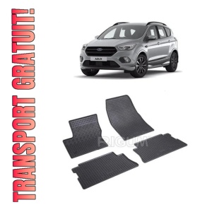 Set 4 covorase Ford Kuga 2013-2020, din cauciuc 100%, compatibile cu autoturismul FORD Kuga