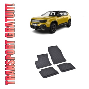 Set 4 covorase Jeep Avenger Electric 2024-prezent, din cauciuc 100%, compatibile cu autoturismul JEEP Avenger