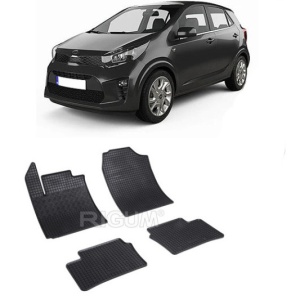 Set 4 covorase Kia Picanto 2017-prezent, din cauciuc 100%, compatibile cu autoturismul KIA Picanto v2443