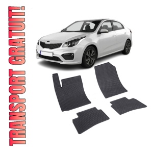 Set 4 covorase Kia Rio 2021-prezent, din cauciuc 100%, compatibile cu autoturismul KIA Rio