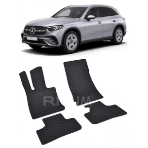 Set 4 covorase Mercedes Glc Coupe 2023-prezent, din cauciuc 100%, compatibile cu autoturismul MERCEDES GLC v2852