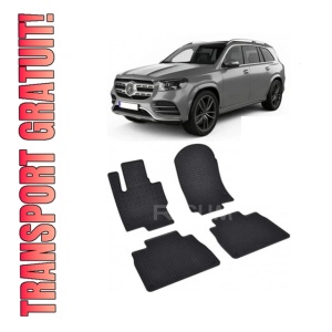 Set 4 covorase Mercedes Gls 2019-prezent, din cauciuc 100%, compatibile cu autoturismul MERCEDES GLS