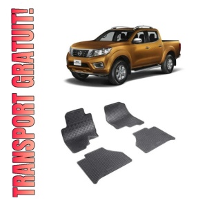 Set 4 covorase Nissan Navara Le New 2007-prezent, din cauciuc 100%, compatibile cu autoturismul NISSAN Navara