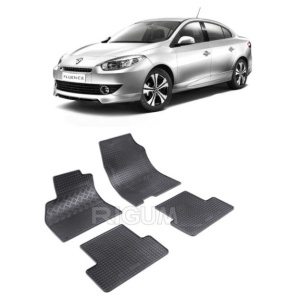 Set 4 covorase Renault Fluence 2009-2018, din cauciuc 100%, compatibile cu autoturismul RENAULT Fluence v5651