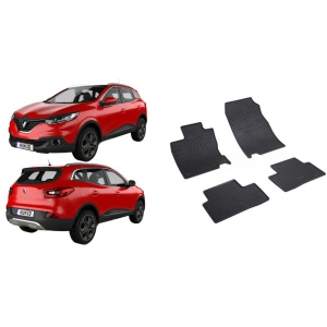 Set 4 covorase Renault Kadjar 2015-2022, din cauciuc 100%, compatibile cu autoturismul RENAULT Kadjar v4343