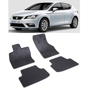 Set 4 covorase Seat Leon 2020-prezent, din cauciuc 100%, compatibile cu autoturismul SEAT Leon v4403