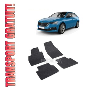 Set 4 covorase Skoda Kamiq 2019-prezent, din cauciuc 100%, compatibile cu autoturismul SKODA Kamiq
