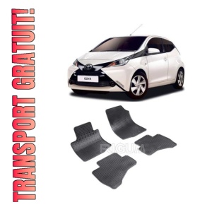 Set 4 covorase Toyota Aygo 2005-2014, din cauciuc 100%, compatibile cu autoturismul TOYOTA Aygo