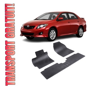 Set 4 covorase Toyota Corolla 2007-2013, din cauciuc 100%, compatibile cu autoturismul TOYOTA Corolla