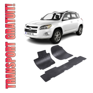 Set 4 covorase Toyota Rav4 2007-2013, din cauciuc 100%, compatibile cu autoturismul TOYOTA RAV4