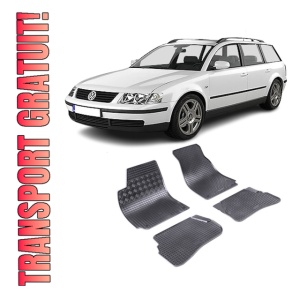 Set 4 covorase Volkswagen Passat 1997-2005, din cauciuc 100%, compatibile cu autoturismul Volkswagen Passat