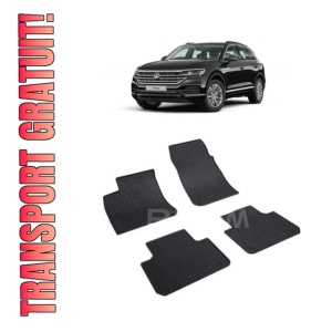 Set 4 covorase Volkswagen Touareg 2018-prezent, din cauciuc 100%, compatibile cu autoturismul Volkswagen Touareg