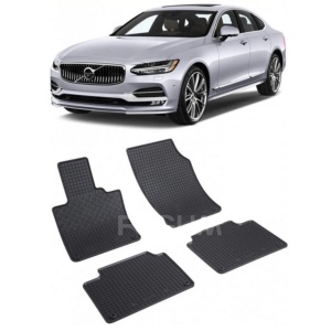 Set 4 covorase Volvo S90 2016-prezent, din cauciuc 100%, compatibile cu autoturismul VOLVO S90 v4468