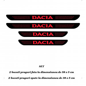 Set 4 protectii praguri auto autoadezive Dacia model 3 si breloc Succes, accesorii pentru autoturismul tau - masina v249018