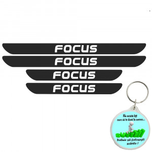 Set 4 protectii praguri auto autoadezive Focus si breloc Succes, accesorii pentru autoturismul tau - masina v246522