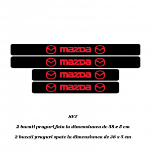 Set 4 protectii praguri auto autoadezive Mazda si breloc Succes, accesorii pentru autoturismul tau - masina v246821