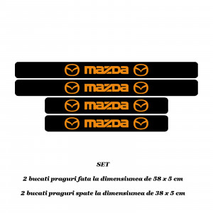 Set 4 protectii praguri auto autoadezive Mazda si breloc Succes, accesorii pentru autoturismul tau - masina v246823