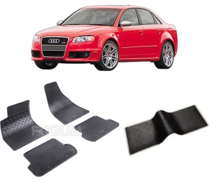 Set 5 covorase AUDI A4 B7 din 11.2004-10.2007, cu covoras tunel median, CAROSERIE SEDAN, Presuri cauciuc 100%, compatibil cu autoturismul AUDI A4 B7, Rigum - Img 2