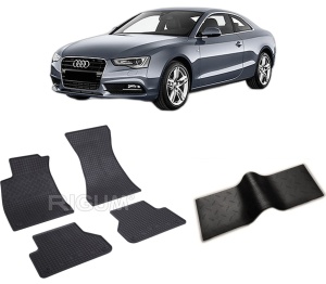 Set 5 covorase AUDI A5 II din 10.2016-PREZENT, cu covoras tunel median, CAROSERIE SPORTBACK, Presuri cauciuc 100%, compatibil cu autoturismul AUDI A5 II, Rigum - Img 2