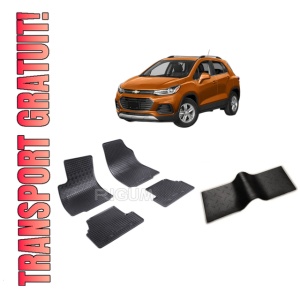 Set 5 covorase CHEVROLET TRAX din 05.2013-06.2019, cu covoras tunel median, CAROSERIE SUV, Presuri cauciuc 100%, compatibil cu autoturismul CHEVROLET TRAX, Rigum