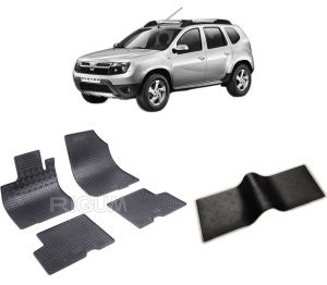 Set 5 covorase DACIA DUSTER I din 2010-12.2017, cu covoras tunel median, CAROSERIE SUV, Presuri cauciuc 100%, compatibil cu autoturismul DACIA DUSTER I, Rigum - Img 2