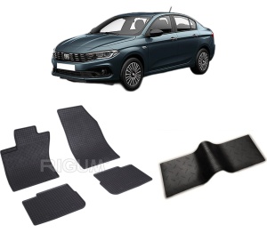 Set 5 covorase FIAT TIPO din 01.2016-PREZENT, cu covoras tunel median, CAROSERIE SEDAN, Presuri cauciuc 100%, compatibil cu autoturismul FIAT TIPO, Rigum - Img 2