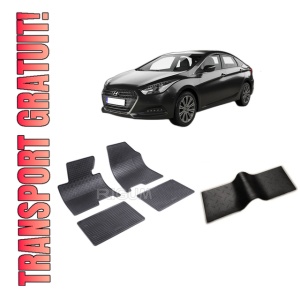 Set 5 covorase HYUNDAI I40 din 01.2012-07.2019, cu covoras tunel median, CAROSERIE SEDAN, Presuri cauciuc 100%, compatibil cu autoturismul HYUNDAI I40, Rigum