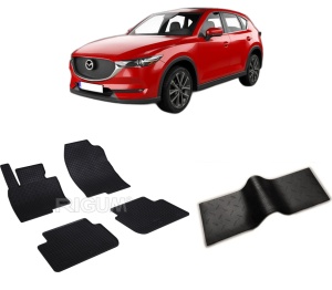 Set 5 covorase MAZDA CX -5 II din 07.2017-PREZENT, cu covoras tunel median, CAROSERIE SUV, Presuri cauciuc 100%, compatibil cu autoturismul MAZDA CX -5 II, Rigum - Img 2
