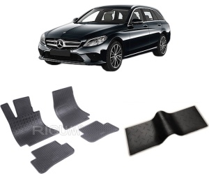 Set 5 covorase MERCEDES C-CLASS W205 din 10.2014-02.2021, cu covoras tunel median, CAROSERIE COMBI, Presuri cauciuc 100%, compatibil cu autoturismul MERCEDES C-CLASS W205, Rigum - Img 2