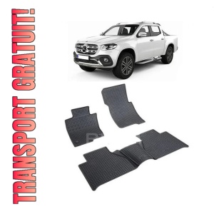 Set 5 covorase Mercedes X-Class 2018-prezent, din cauciuc 100%, compatibile cu autoturismul MERCEDES X-Class