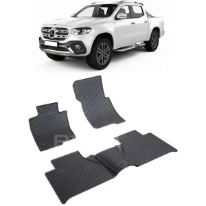 Set 5 covorase Mercedes X-Class 2018-prezent, din cauciuc 100%, compatibile cu autoturismul MERCEDES X-Class v6299