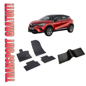Set 5 covorase MITSUBISHI ASX II din 2023-PREZENT, cu covoras tunel median, CAROSERIE SUV, Presuri cauciuc 100%, compatibil cu autoturismul MITSUBISHI ASX II, Rigum