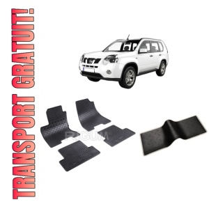 Set 5 covorase NISSAN X-TRAIL T31 din 06.2007-07.2014, cu covoras tunel median, CAROSERIE SUV, Presuri cauciuc 100%, compatibil cu autoturismul NISSAN X-TRAIL T31, Rigum