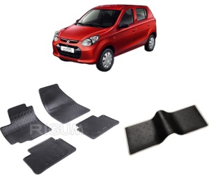Set 5 covorase SUZUKI ALTO din 03.2009-2015, cu covoras tunel median, CAROSERIE HATCHBACK, Presuri cauciuc 100%, compatibil cu autoturismul SUZUKI ALTO, Rigum - Img 2