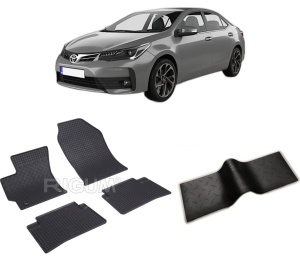 Set 5 covorase TOYOTA COROLLA XII E210 din 03.2019-PREZENT, cu covoras tunel median, CAROSERIE SEDAN, Presuri cauciuc 100%, compatibil cu autoturismul TOYOTA COROLLA XII E210, Rigum - Img 2