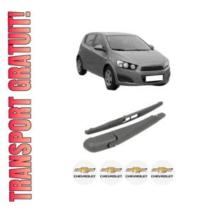 Set brat stergator spate cu lamela pentru CHEVROLET AVEO Hatchback (T300) din 2011-2015, pentru spate, din cauciuc siliconat rezistent, 4 stickere auto CHEVROLET