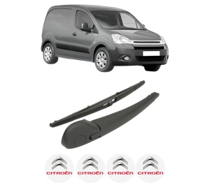 Set brat stergator spate cu lamela pentru CITROEN BERLINGO Box Body/MPV (B9) din 2008-2021, pentru spate, din cauciuc siliconat rezistent, 4 stickere auto CITROEN v2471