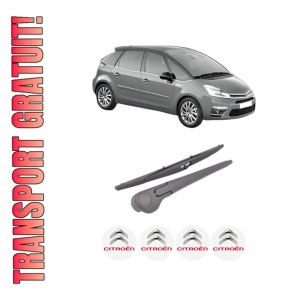 Set brat stergator spate cu lamela pentru CITROEN C4 PICASSO I MPV (UD_) din 2006-2013, pentru spate, din cauciuc siliconat rezistent, 4 stickere auto CITROEN