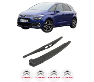 Set brat stergator spate cu lamela pentru CITROEN C4 PICASSO II din 2013-2018, pentru spate, din cauciuc siliconat rezistent, 4 stickere auto CITROEN v2292