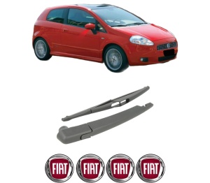 Set brat stergator spate cu lamela pentru FIAT PANDA (312_, 319_) din 2012-2015, pentru spate, din cauciuc siliconat rezistent, 4 stickere auto FIAT v2107