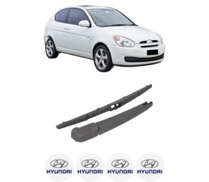 Set brat stergator spate cu lamela pentru HYUNDAI ACCENT III (MC) din 2005-2010, pentru spate, din cauciuc siliconat rezistent, 4 stickere auto HYUNDAI v1815