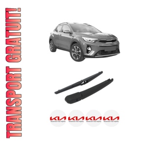 Set brat stergator spate cu lamela pentru KIA STONIC (YB) din 2017-2023, pentru spate, din cauciuc siliconat rezistent, 4 stickere auto KIA