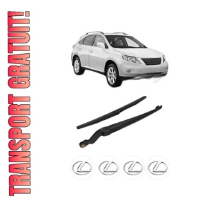 Set brat stergator spate cu lamela pentru LEXUS RX (_L1_) din 2008-2015, pentru spate, din cauciuc siliconat rezistent, 4 stickere auto LEXUS