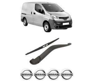 Set brat stergator spate cu lamela pentru NISSAN NV200 Van din 2010-2014, pentru spate, din cauciuc siliconat rezistent, 4 stickere auto NISSAN v1246