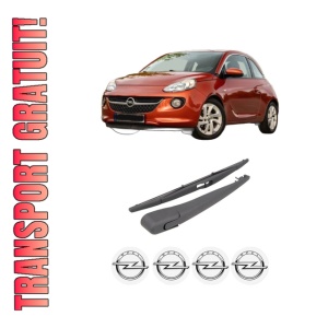 Set brat stergator spate cu lamela pentru OPEL ADAM (M13) din 2012-2019, pentru spate, din cauciuc siliconat rezistent, 4 stickere auto OPEL