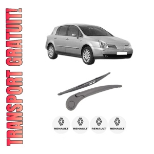 Set brat stergator spate cu lamela pentru RENAULT VEL SATIS (BJ0_) din 2002-2009, pentru spate, din cauciuc siliconat rezistent, 4 stickere auto RENAULT
