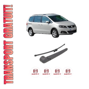 Set brat stergator spate cu lamela pentru SEAT ALHAMBRA (710, 711) din 2010-2022, pentru spate, din cauciuc siliconat rezistent, 4 stickere auto SEAT
