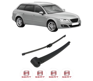Set brat stergator spate cu lamela pentru SEAT EXEO ST (3R5) din 2009-2013, pentru spate, din cauciuc siliconat rezistent, 4 stickere auto SEAT v587
