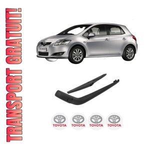 Set brat stergator spate cu lamela pentru TOYOTA AURIS (_E15_) din 2006-2012, pentru spate, din cauciuc siliconat rezistent, 4 stickere auto TOYOTA