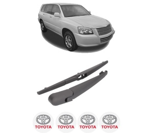 Set brat stergator spate cu lamela pentru TOYOTA HIGHLANDER din 2003-2015, pentru spate, din cauciuc siliconat rezistent, 4 stickere auto TOYOTA v336